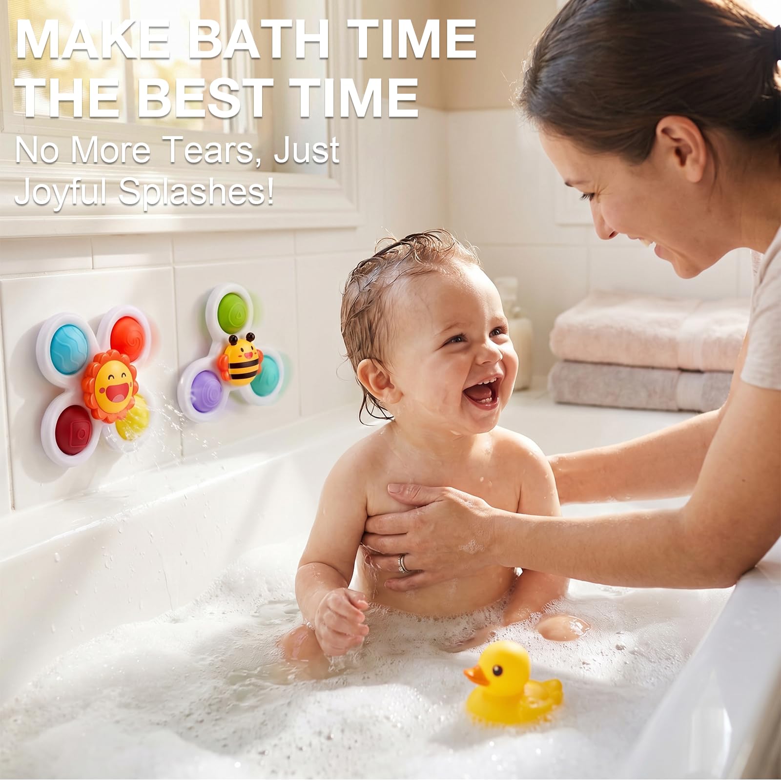 DESPOINA Spinner Bebé con Ventosa, Juguetes Giratorios Sensoriales Educativos, Juguetes de Baño para Trona y Viaje, Regalos Ideales para Niños y Niñas Pequeños — view 6