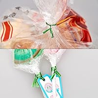 Vista 3 de 800 piezas de 4" lazos de torsión metálicos (verde) para lazos de panadería, bolsas de dulces, bolsas de café, lazos para bolsas de regalo
