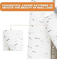 Vista 4 de Skyflame Juego de 6 troncos de madera de cerámica de abedul y accesorios para todo tipo de insertos de gas de interior, sin ventilación y sin