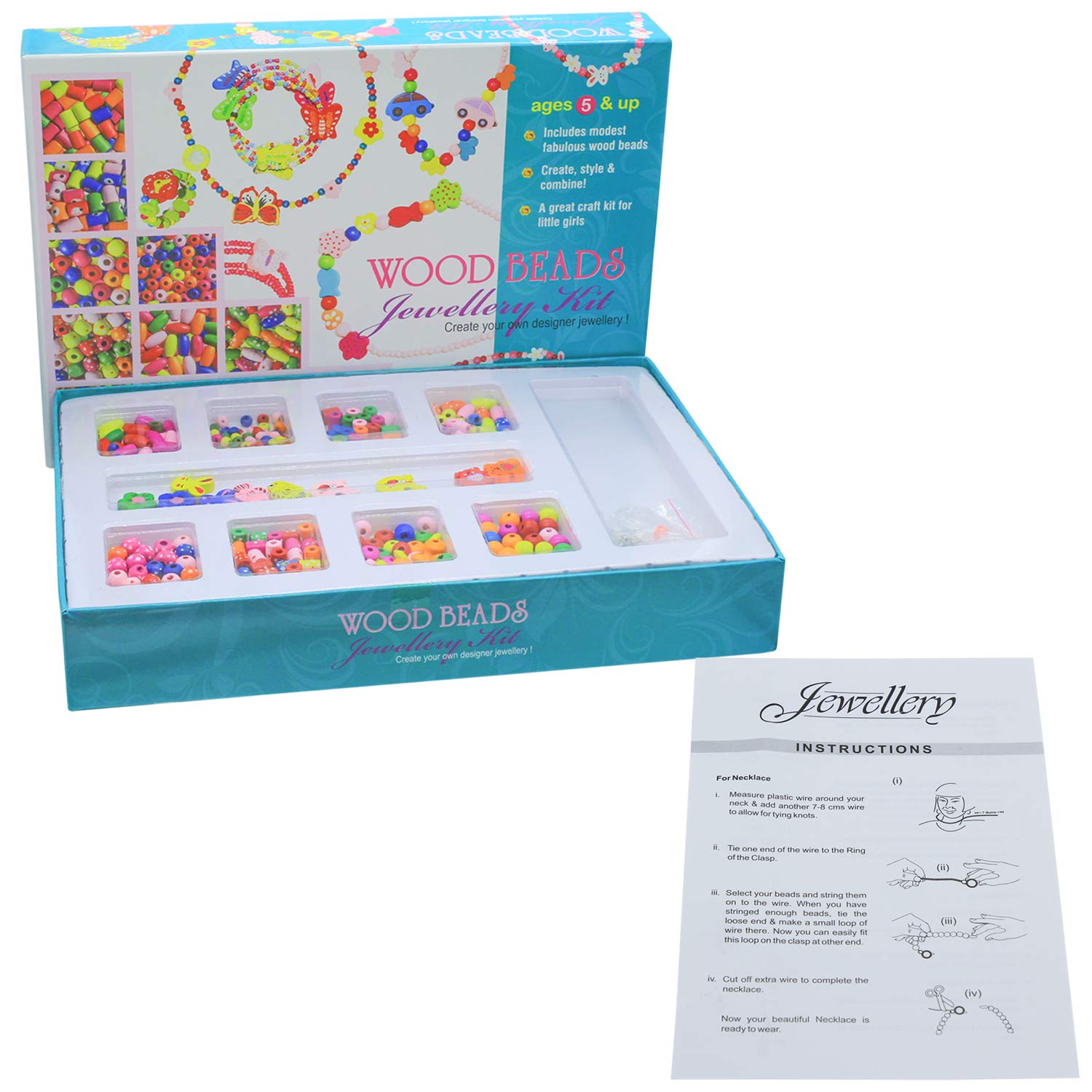 Ekta Wood Beads Jewelry Kit For 5+ Year Girl Kids/ Birthday Gift For Girls (B0759TZ5KB) Amazon Price History, Amazon Price Tracker