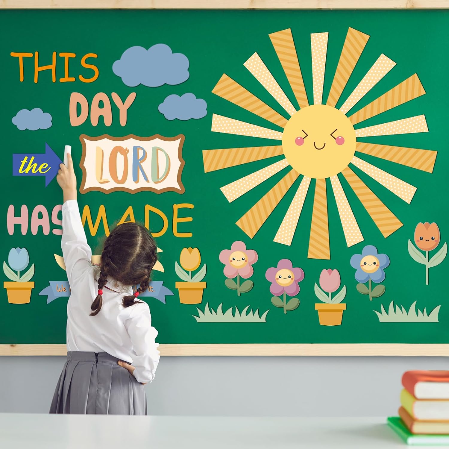 Fuyoooo 150 Pcs Religious Bulletin Board Decorations Set, Boho Color image 5