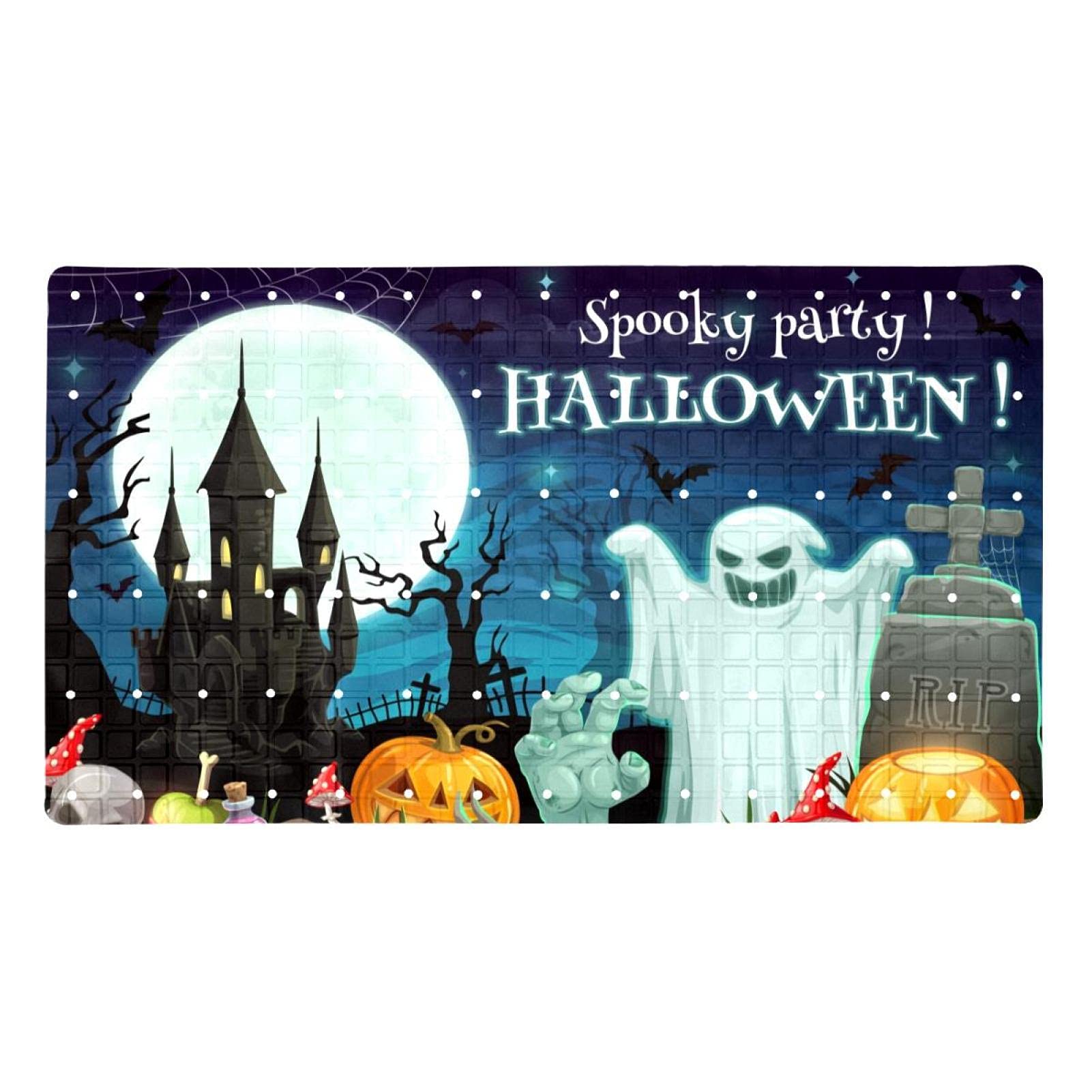Tapis de douche Halloween fantôme pour décoration de salle de bain familiale