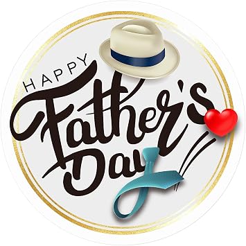 SICOHOME Happy Fathers Day Stickers - 72PCS 1.5" Happy Fathers Decorations Envelope Seals Gift Tags Labels for Boxes Cards Gifts Bags Party Favors Decorations