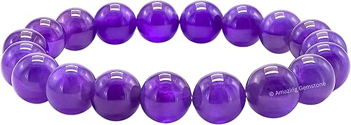 Miniatura 381 de Amazing Gemstone Pulsera de cristal para mujeres y hombres, pulsera de cristal curativo de protección, pulsera elástica con cuentas de piedras