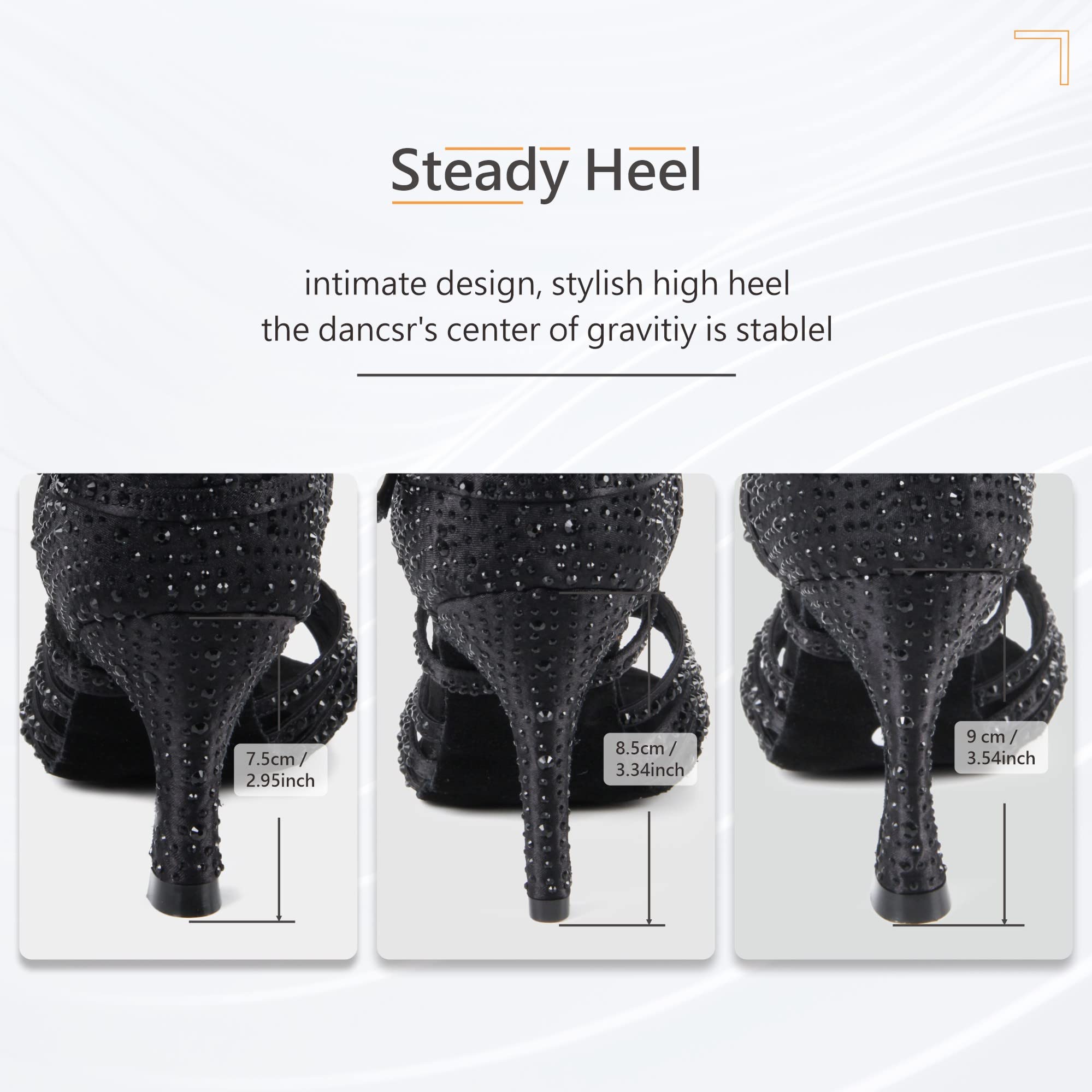 Donna Peep Toe Cross Strap Strass Tango Social Ballroom Scarpe da Ballo Latino Scarpe da Ballo per Feste di Matrimonio