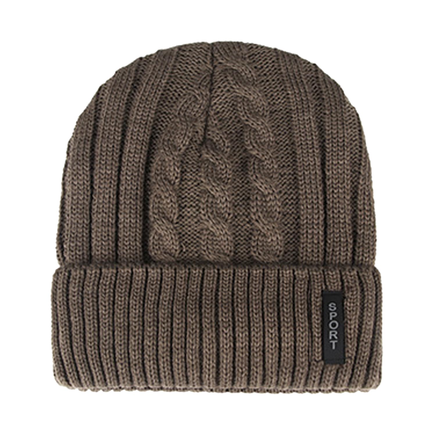 XRDSSUnisex Winter Beanie Hat with Warm Lining Soft Warm Lined Stretchy Chunky Knit Beanie