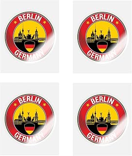 Pack of 4-3 Inch Stickers - Berlin - Germany on Sticker-2 - Sticker Graphic Decal