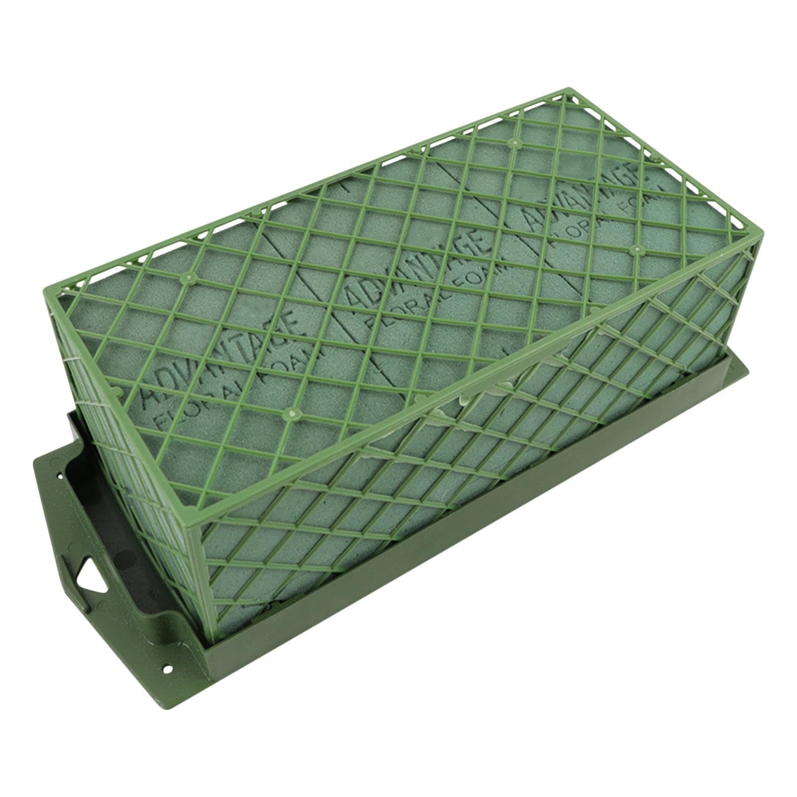 Pomurom 1 Grid Floral Foam, Floral Foam Cage Flower Holder, Floral Foam Block Brick, Caged Florist Foam, Floral Foam For Fresh Flowers For Floral Arrangement Table Centerpiece Wedding Decor, 29.5X11cm