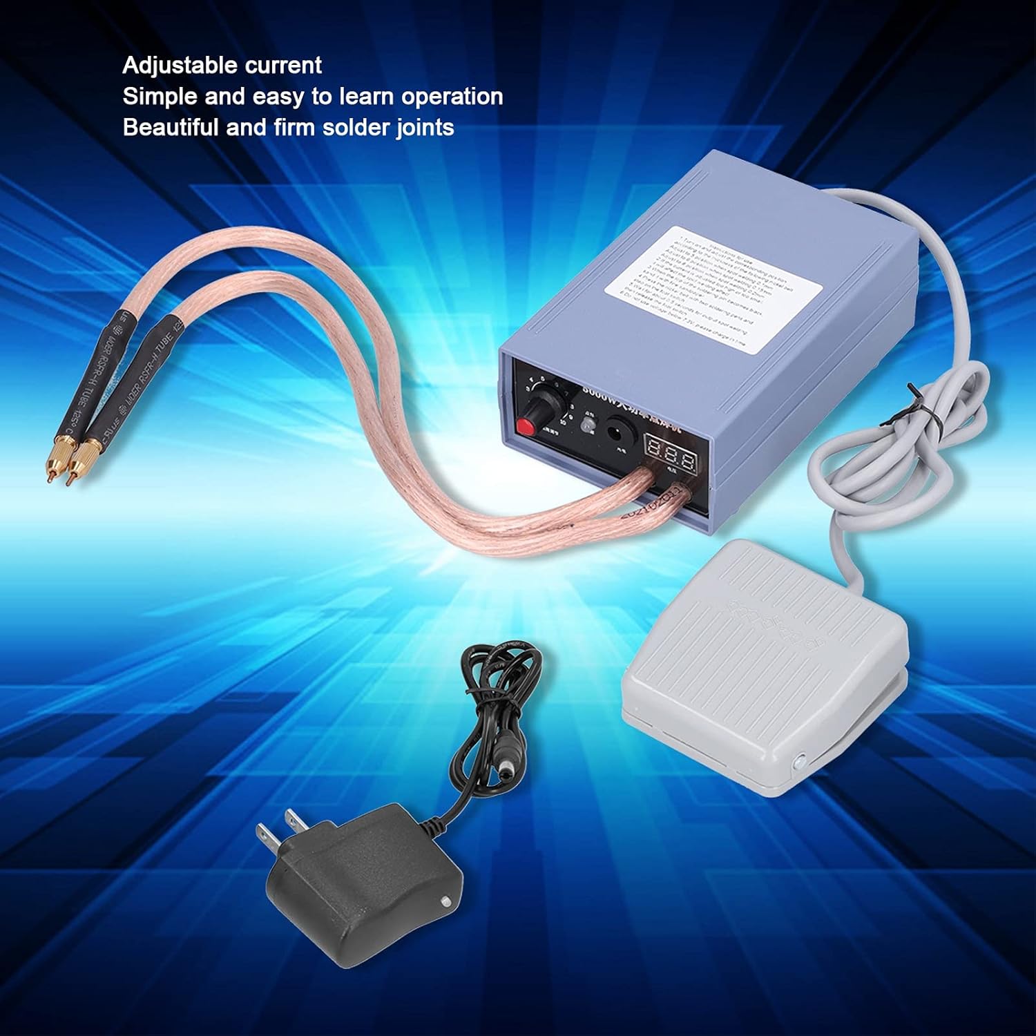 Mini Spot Welder, Battery Welding Machine, Hand Held Welder, 5000W High Power Adjustable with Spot Welding Pen, Soldering Power Tool, 100-240V