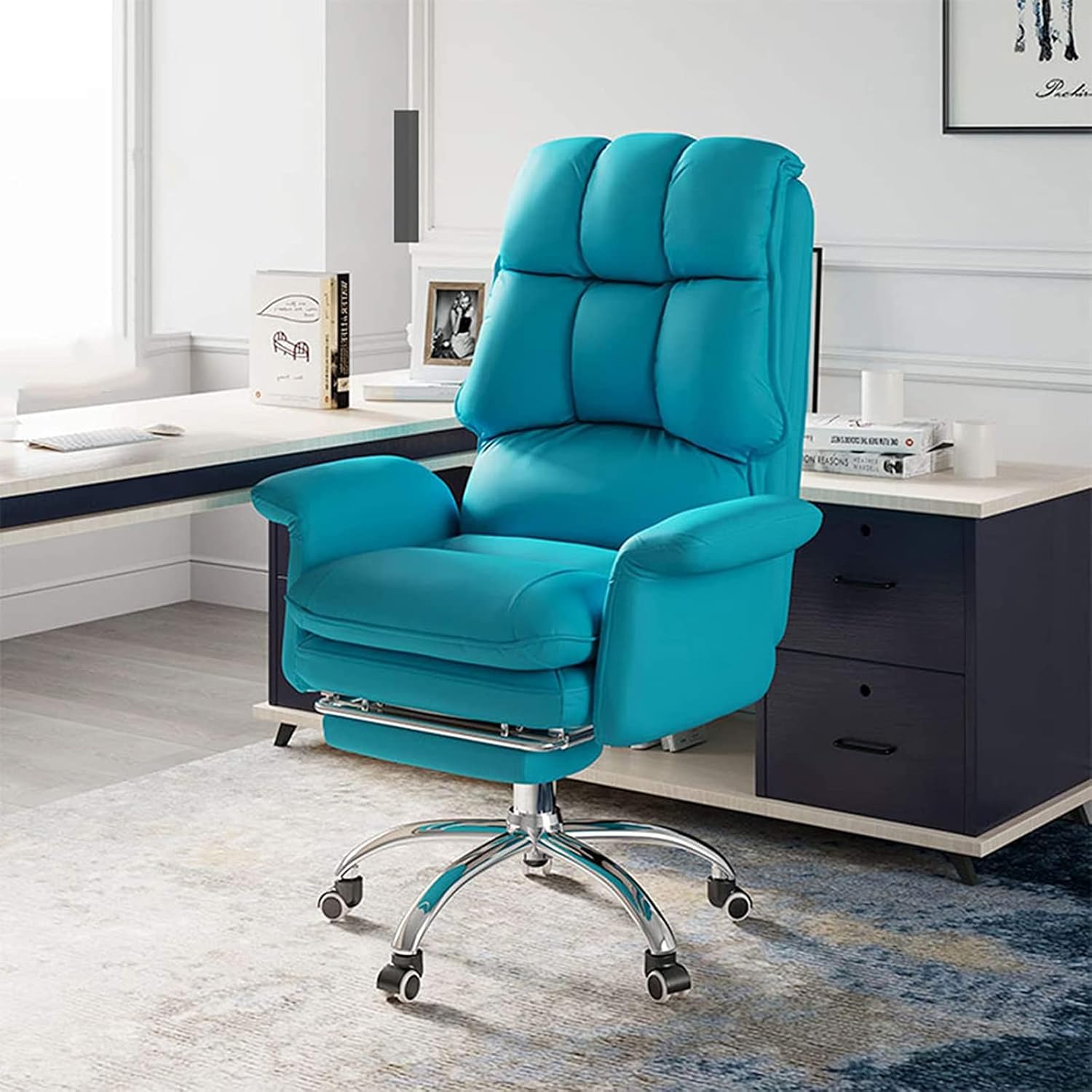 Ergonomic Office Chair with Footrest & Back