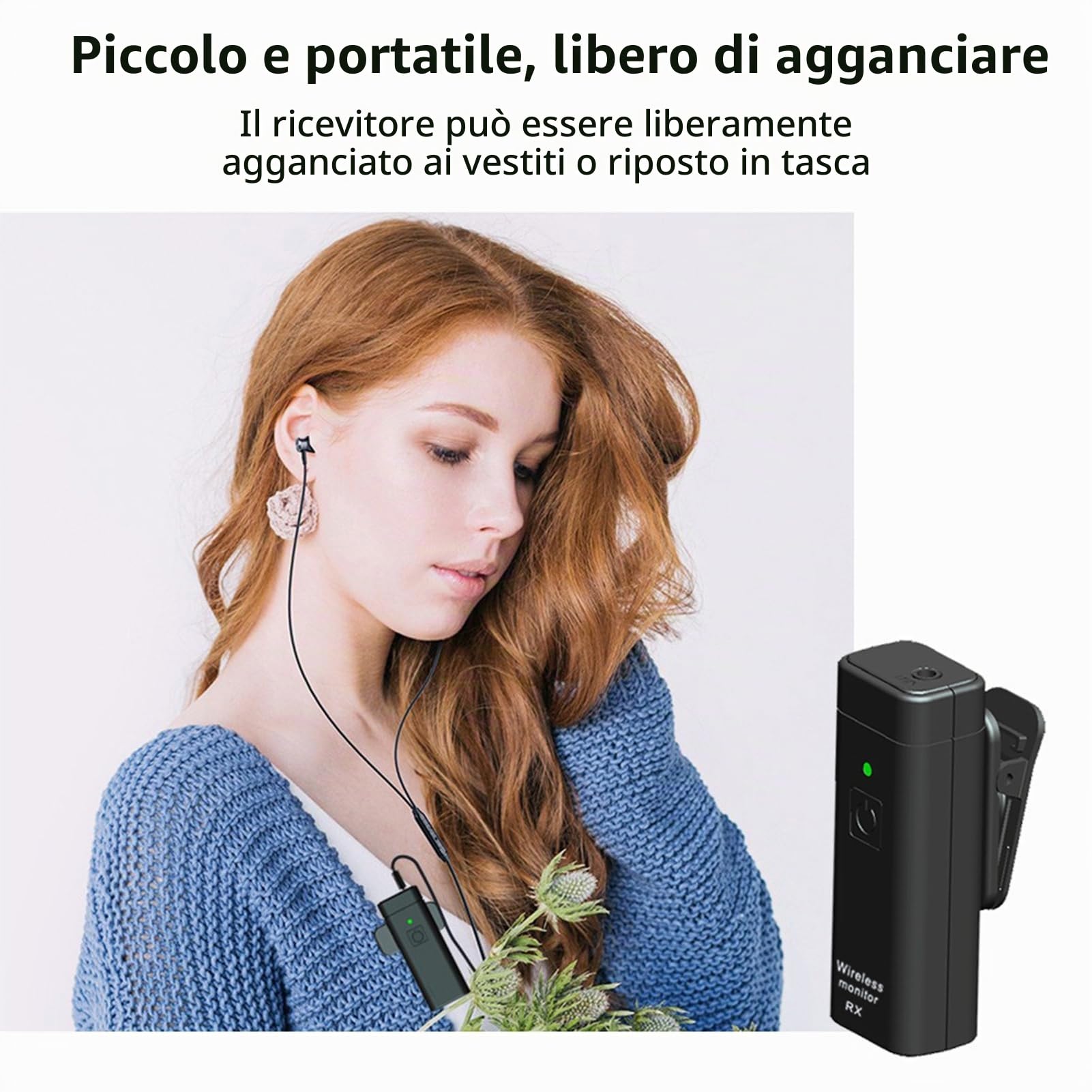HUIOP di monitoraggio wireless per cuffie in-ear con cuffie ritorno in tempo reale UHF FM senza ritardo simultaneo per Singer Band Stage stereo IEM professionale Transm