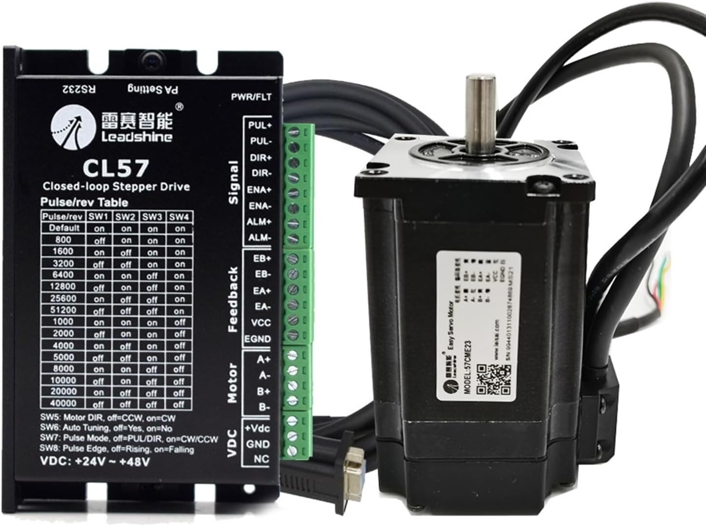 Nema23 CL57 & 57CME Controller 1.3NM 2.3NM 3.1NM Closed Circuit Simple Servo Closed Circuit Motor Assembly Suitable for Face Mask Machine (3.1NM,2 Kits)