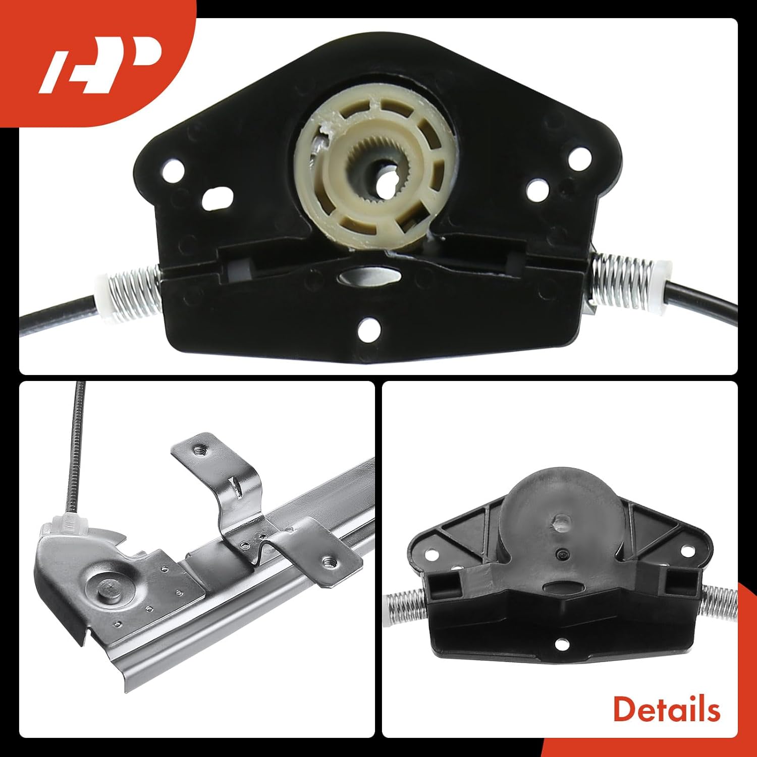 A-Premium Power Window Regulator Rear Driver Side Compatible with Jeep WJ Series Grand Cherokee 2001-2004, Without Motor