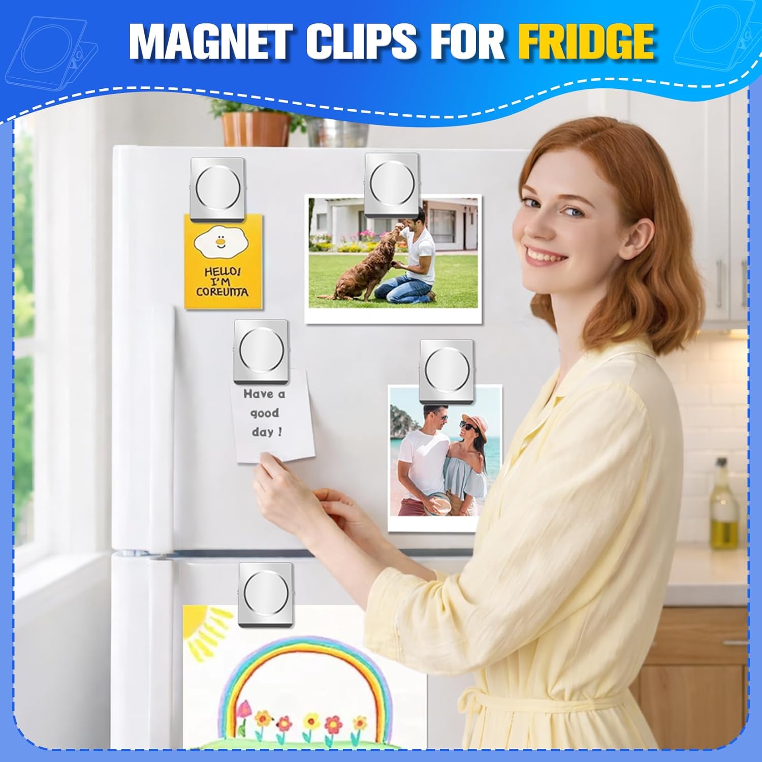 Strong Magnetic Clips, 2.2 Inch Extra Lar Magnetic Clips Heavy