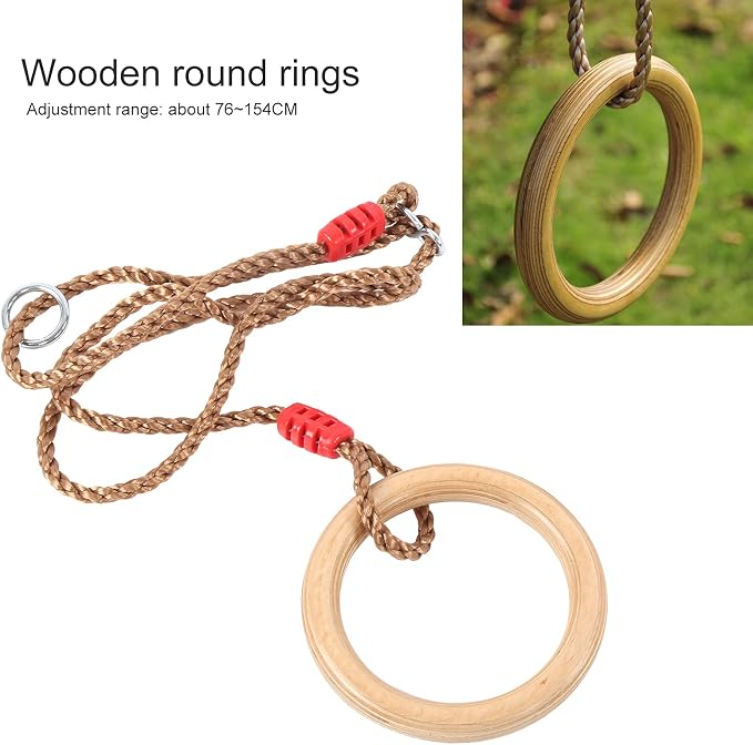 Rings de Gimnasia de Madera, para adultos y niños, 120 kg miniatura 5