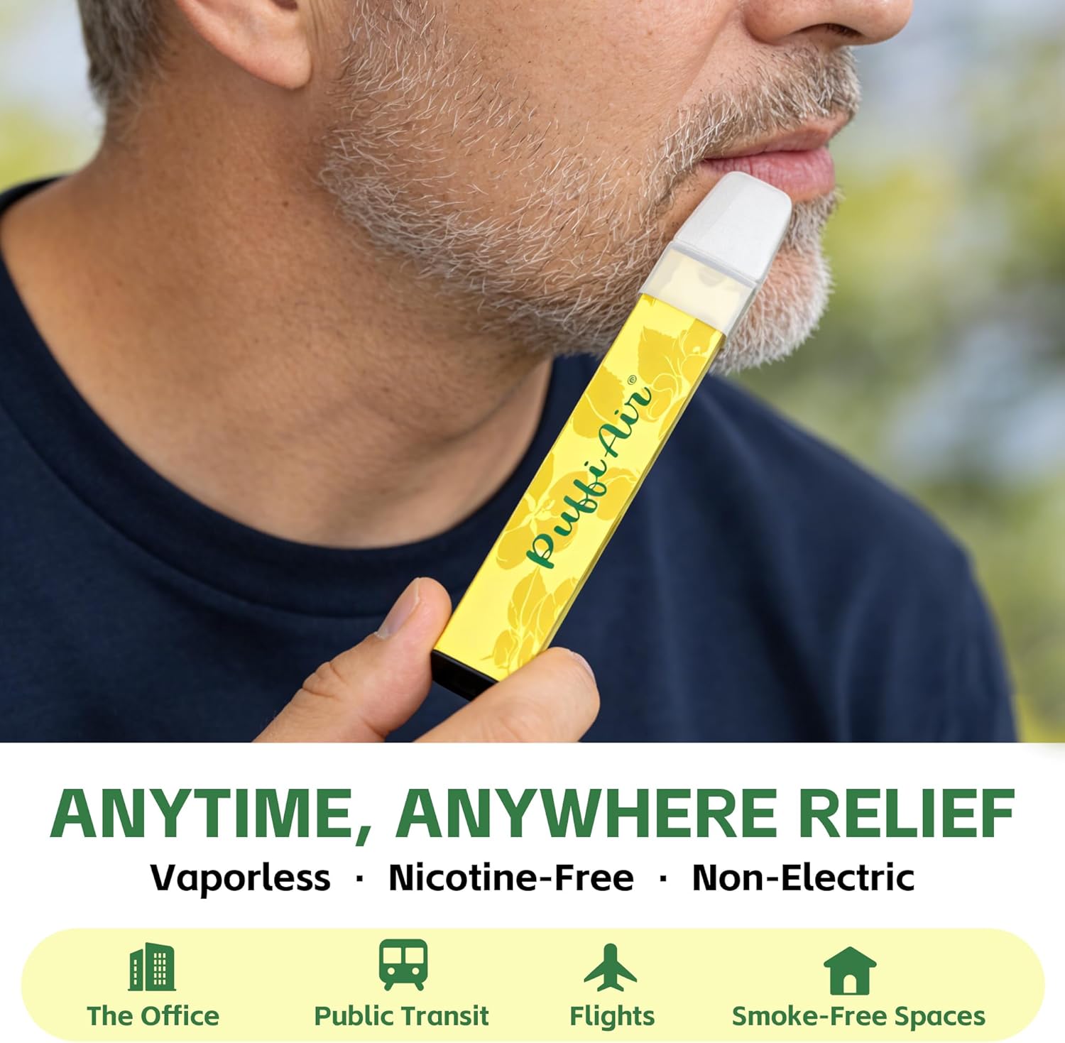 PUFFIAIR Mullein & Peppermint Herbal Air Set | Nicotine-Free Smokeless Non-Electric Vaporless, Usable Anywhere – Reduce Cravings & Fatigue, Lung Comfort & Breathing Support (4pc, 2.0, Count) (4)