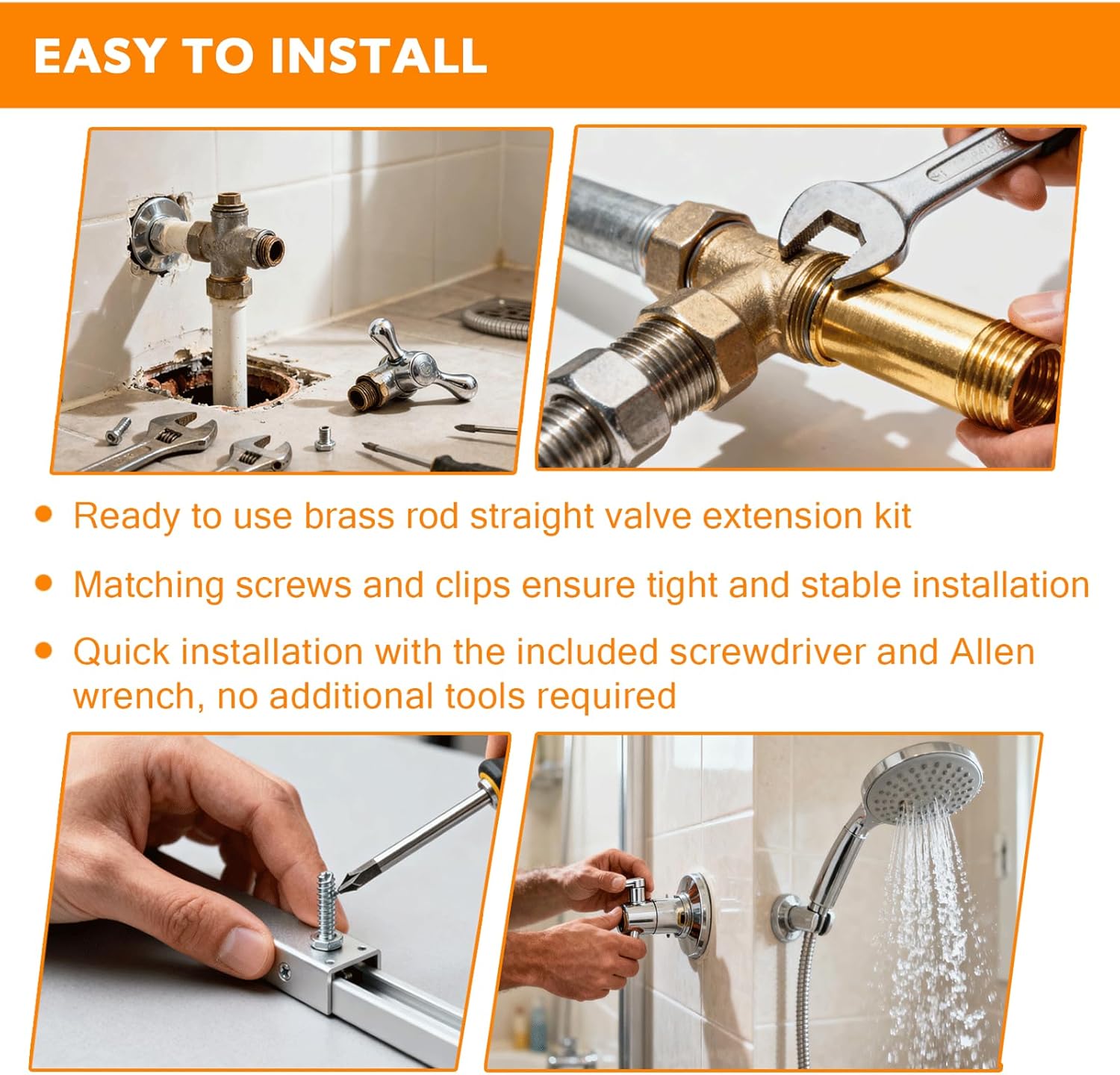 RP75137 Shower Valve Extension Kit-Delta Tub and Shower Faucets Diverter Valve,Delta Series 3 and 6 Settings Diverter (R11000), With Brass Extension Stems, Screws, a Cross Screwdriver, an Allen Wrench