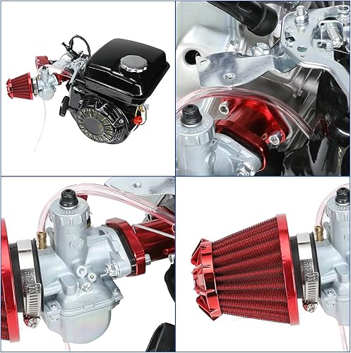 Miniatura 2 de YOXUFA VM22 - Kit de tubería de entrada de carbohidratos para motor no Hemi Predator 212cc Coleman CT200U CT200U-EX GX160 GX200 196cc 6.5HP Baja