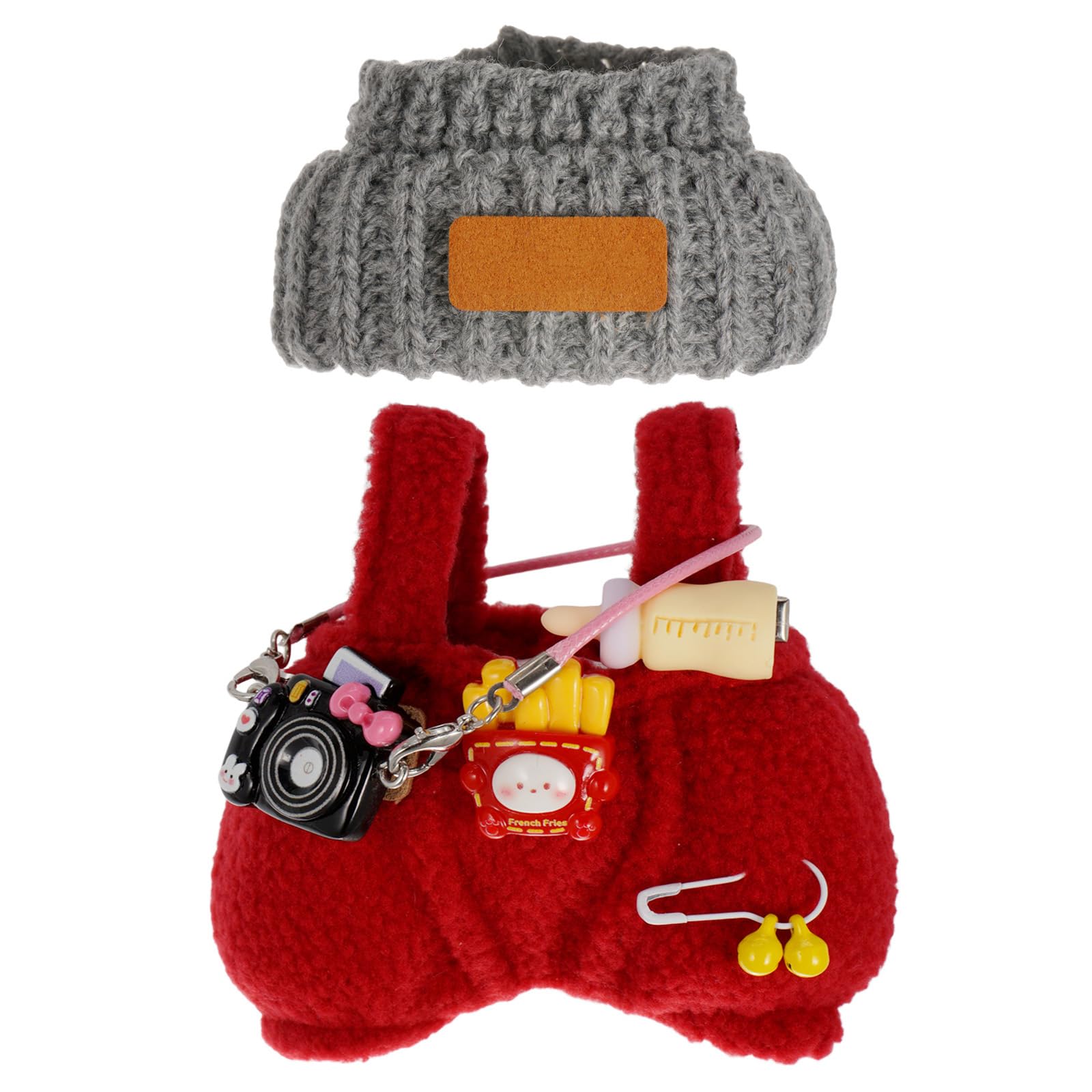 17cm Doll Clothes, Clothes Set for 17cm Dolls, Doll Clothes Suitable for Dolls Accessories (NO Doll) (Red)