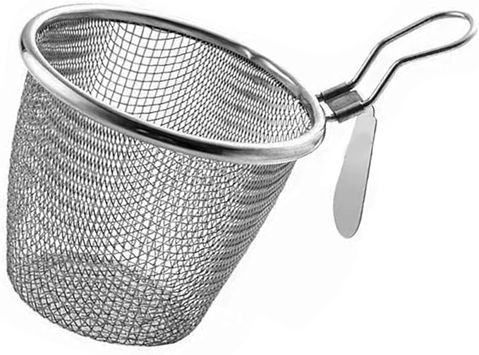 Cesta para freír con mango de acero inoxidable 4.33in miniatura 6