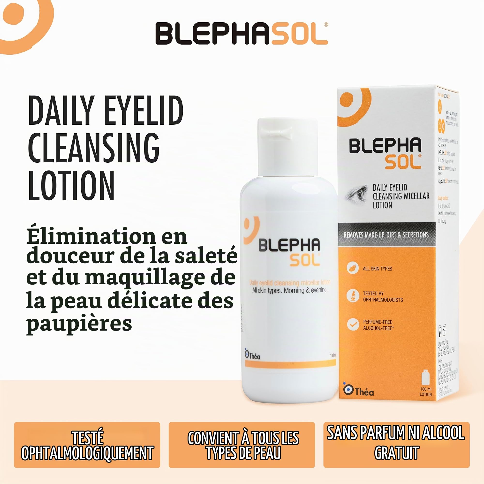 BLEPHASOL Lotion Hydratant de Blephasol Générique Préservatif Gratuit 100 ml