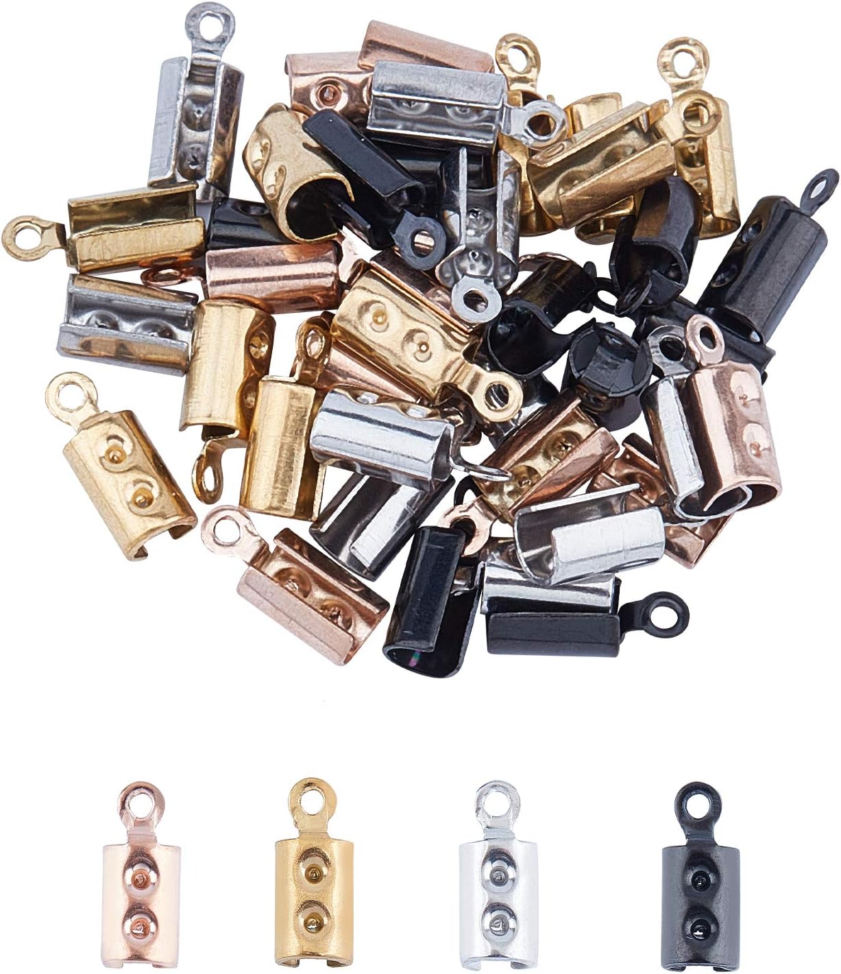 UNICRAFTALE 20 Stück Kettenverlängerung Edelstahl - 50mm Verlängerungsketten Set In Gold & Silber