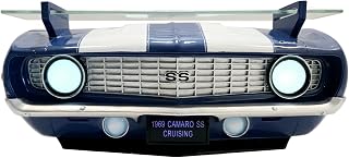 Sunbelt Gifts 1969 Camaro SS Floating Wall Shelf, Lemans Blue, LED Lights