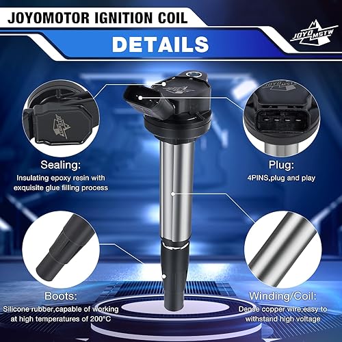 Miniatura 2 de Paquete de bobina de encendido de repuesto para Toyota Corolla Prius Matrix Scion XD Lexus CT200h Pontiac Vibe 1.8L L4 Reemplazar UF596 90919-02258