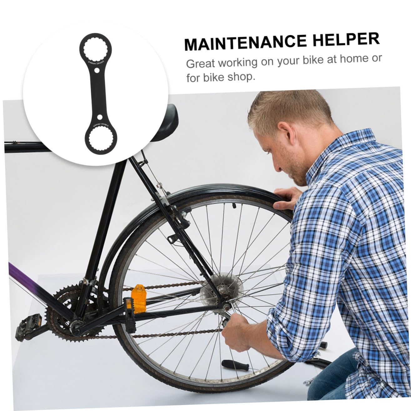 ifundom 4 Stück Fahrradschlüssel Reparatur Geformt Fix Radfahren Entfernung Unten Fahrrad Achsschlüssel Werkzeug Tretlagerschlüssel Kurbelgarnitur-entferner Aluminiumlegierung Black