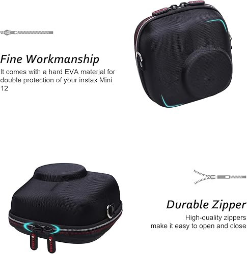 Miniatura 7 de XANAD Funda rígida compatible con Fujifilm Instax Mini 1211  evo  109  87 y para cámara instantánea Fujifilm Instax Mini 99 con correa para el