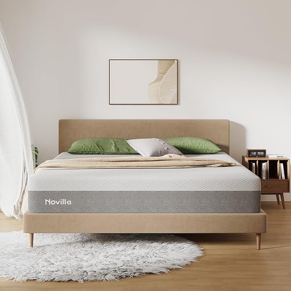 Novilla 12 Inch King Gel Memory Foam Mattress with Motion Isolation