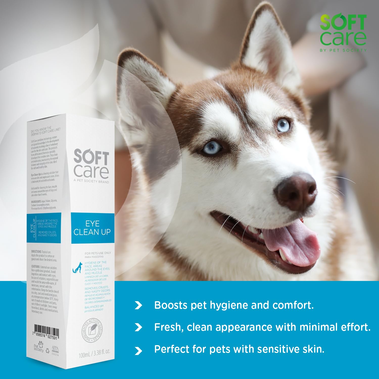 Hydra Soft Care Eye Clean Up 100ml for Dogs & Cats | Gentle Pet Eye Cleanser for Tear Stain Removal, Eye Hygiene & Daily Grooming 4