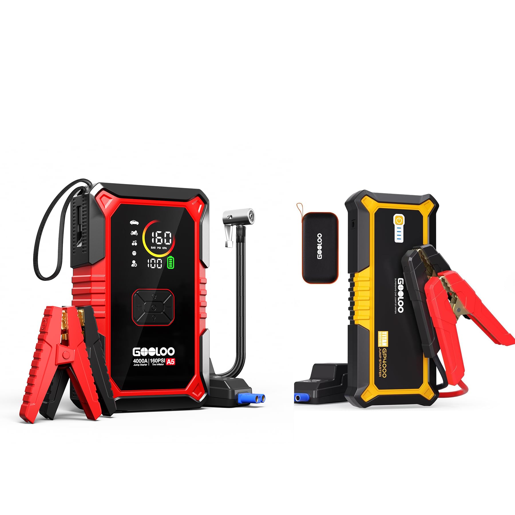 GOOLOO A5 Jump Starter with Air Compressor GP4000 Jump Starter