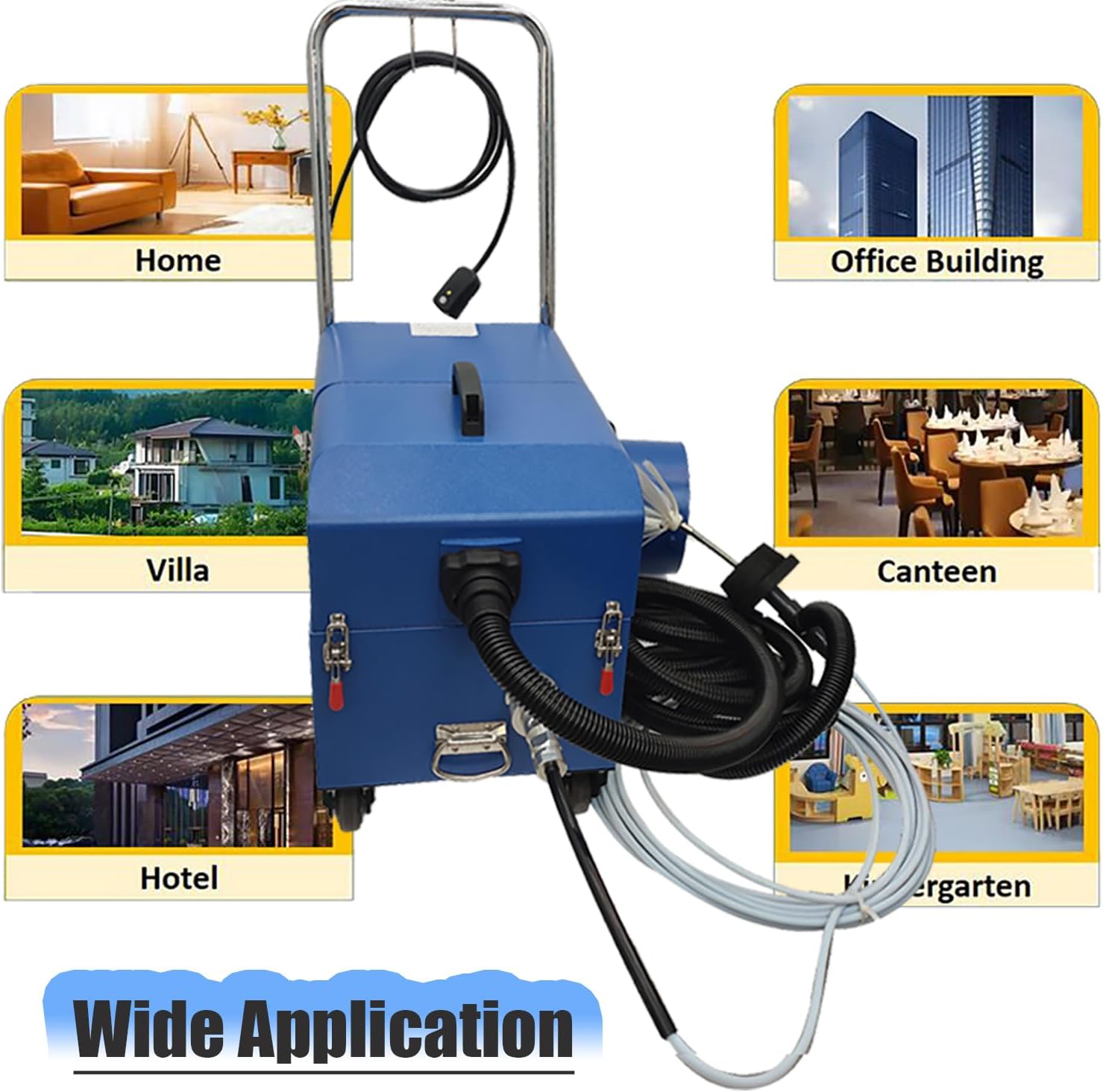 INTSUPERMAI Air Duct Cleaning Machine with Vacuum Hoses, Fresh Air Duct Dust Extractor, Pipeline Cleaning and Vacuum Cleaner, 0-1400 RPM Brush Speed, for 50-200mm/1.97-7.87in Pipelines, 110/220V 1600W