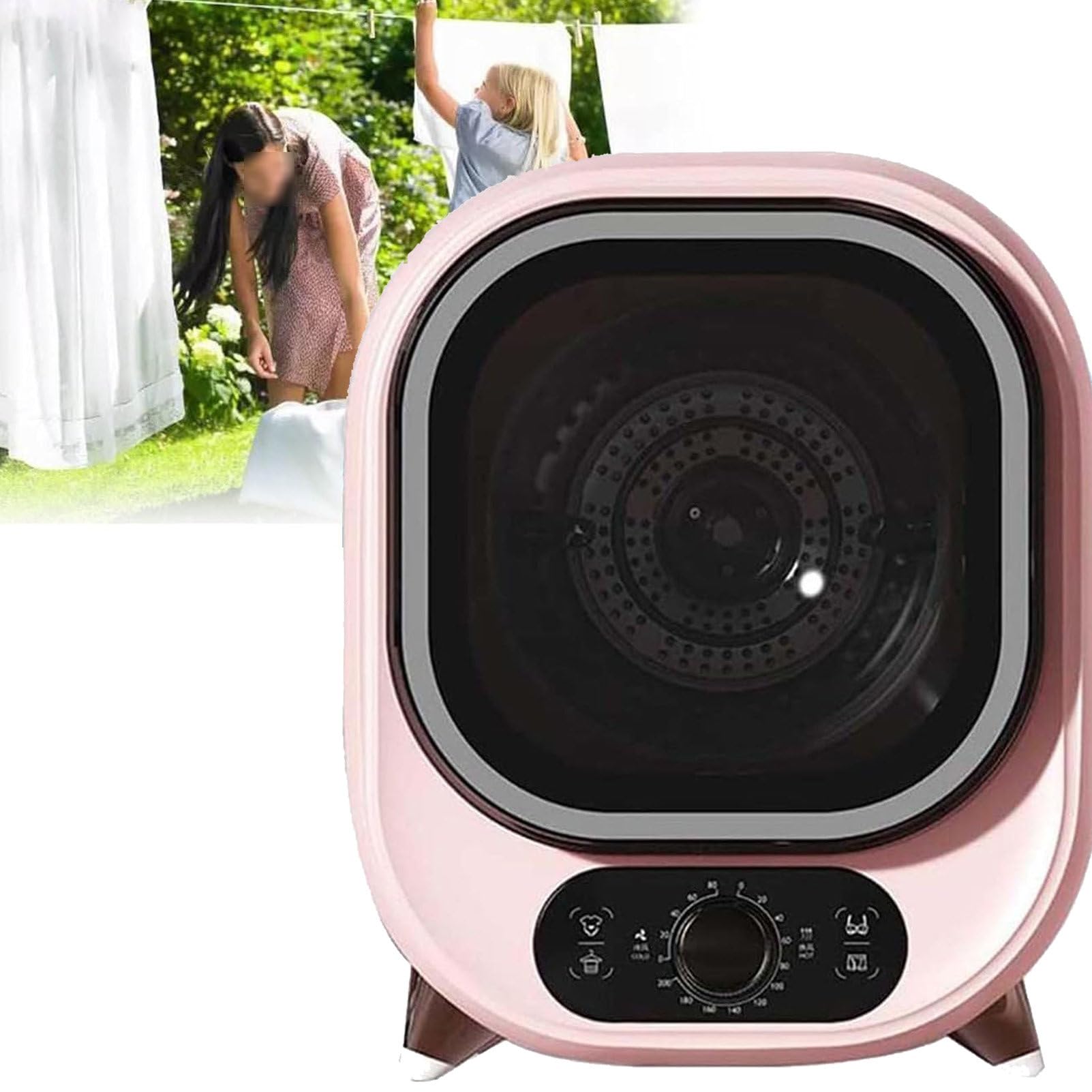 Secadora, Secadora Pequeña, Secadora De Condensador Portátil, Secadora con Ventilación De 5 Kg, Uso Encimera O Montado En La Pared, Compacta, Mini Secadora,D-220V