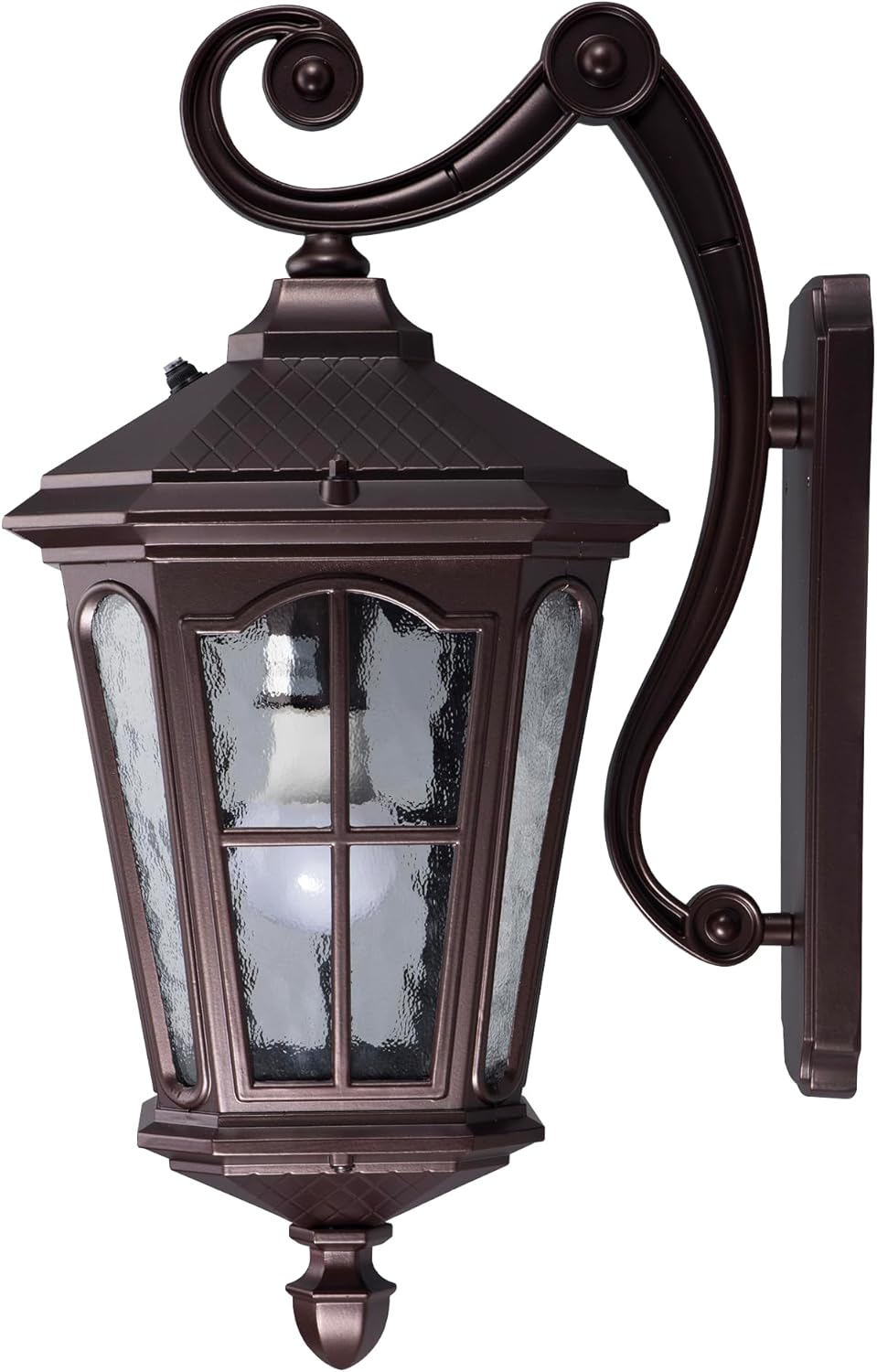 Koda Outdoor 19" LED Wall Lantern Exterior Wall Light Wall Sconce with Dusk to Dawn Weather-Resistant, Black Wall Light, LED Bulb Included, for Patio Entryway Garage