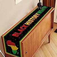 Vista 8 de Nepnuser Black History Month Table Runner African American National Holiday Party Decoration Home Kitchen Dining Room Decor (13" x 72")