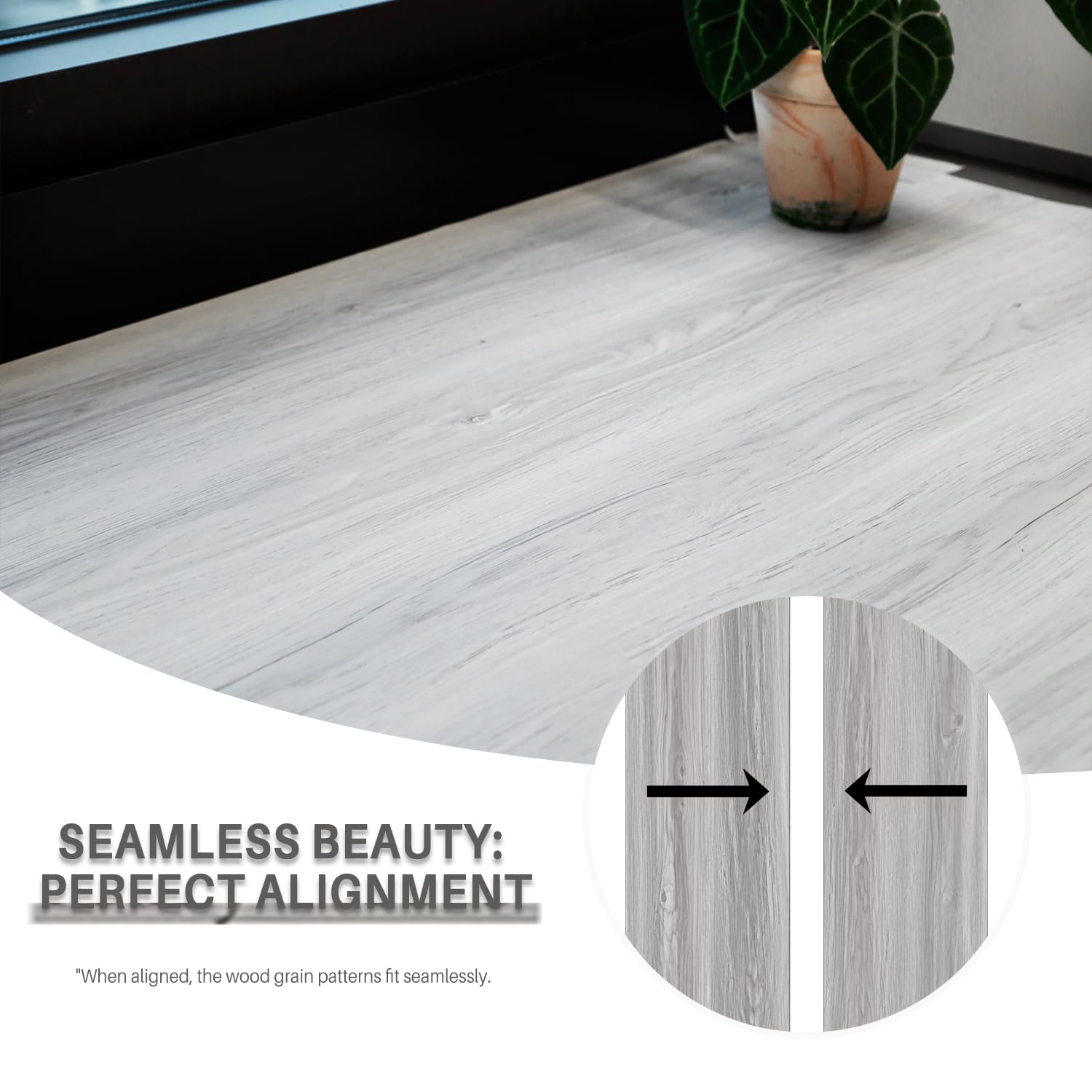 Wood Grain Peel and Stick Floor Tiles – 11.8” Width, Full Roll Length of 394" – Versatile Design for Any Space, Light Color Self Adhesive Vinyl Flooring, Waterproof and Non-Slip Features