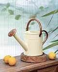 Bamworld Watering Can Indoor Stainless Steel Watering Can Indoor Outdoor Long Spout Water Can for Watering Plants 1/2 Gallon Plant Watering Cans Creamy-White