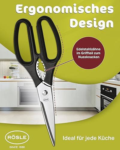 Miniatura 6 de Rosle Tijeras, para la cocina, para cocinar, hoja de acero inoxidable, 8.7 in, 96290