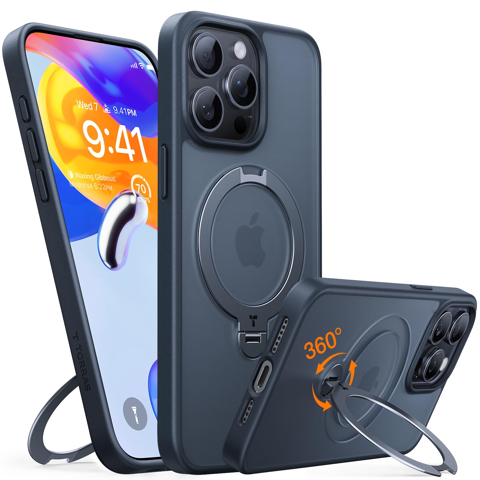 Amazon.com: TORRAS Q3 Spin for iPhone 14 Pro Max Case with 360