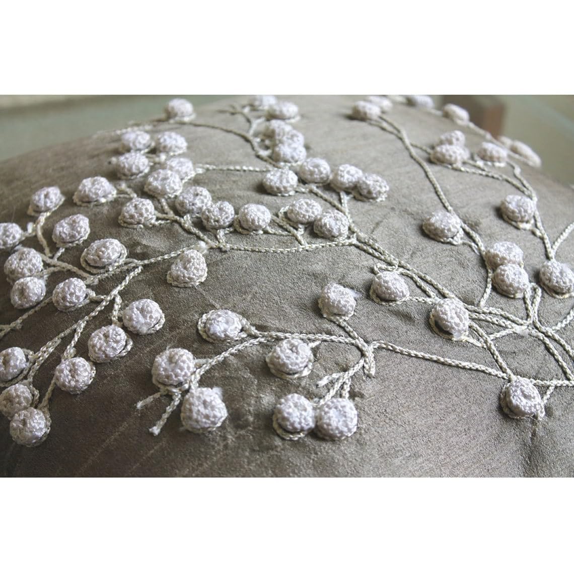 The HomeCentric Grigio E Argento 40x40 cm Art Silk Fodere per cuscino