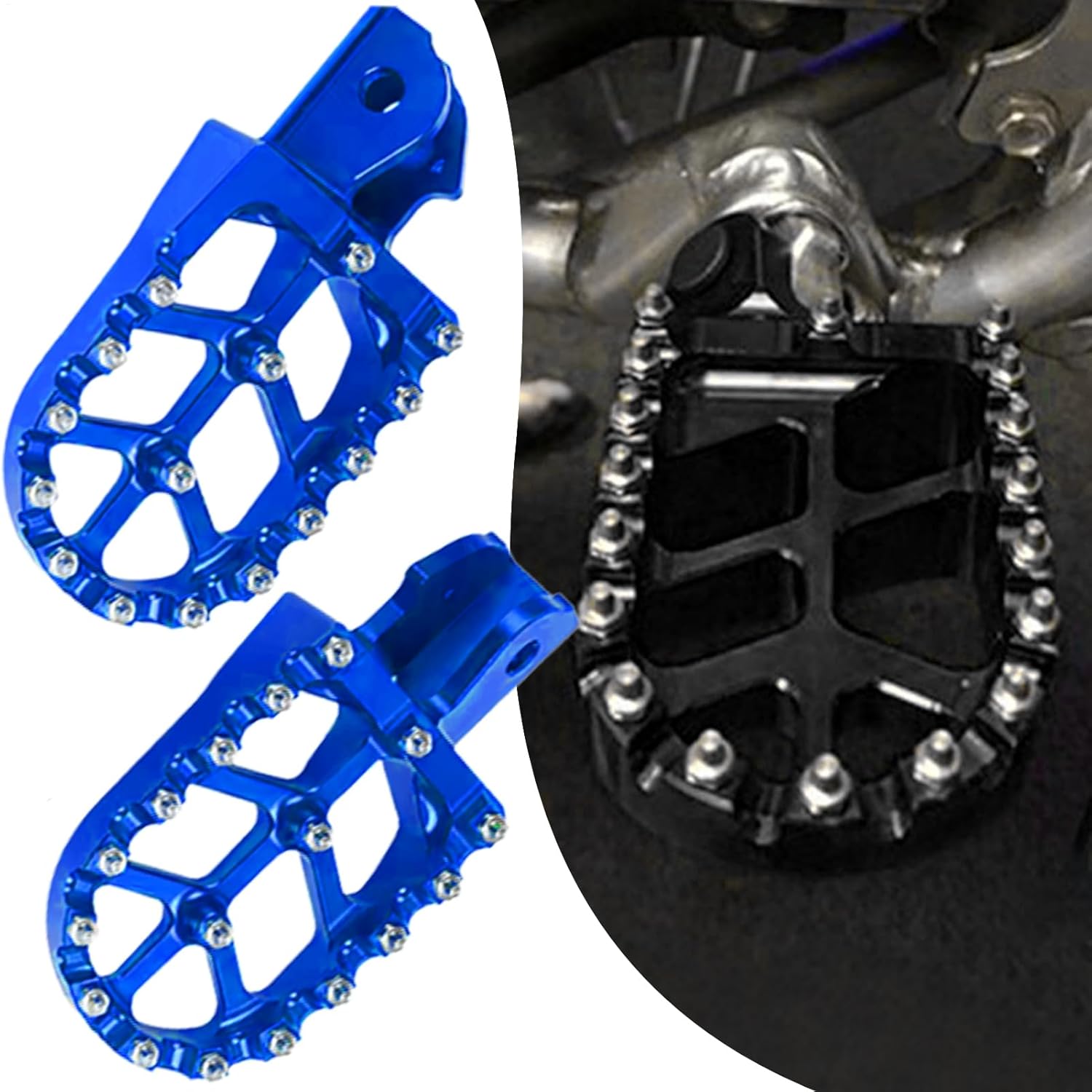 Bike Pegs - Adjustable Footrests, Versatile Pedal Extensions for Touring, Racing, Highway Riding, Stunt Performance with Secure Grip, Powersports Accessories, Multi-Use Footing for Motocross