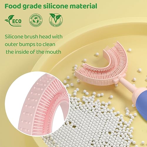 Miniatura 9 de ZMRZ Cepillo de dientes manual para niños, cepillo de dientes de cerdas extra suaves para niños pequeños con 10000 cerdas diseñado para dientes y