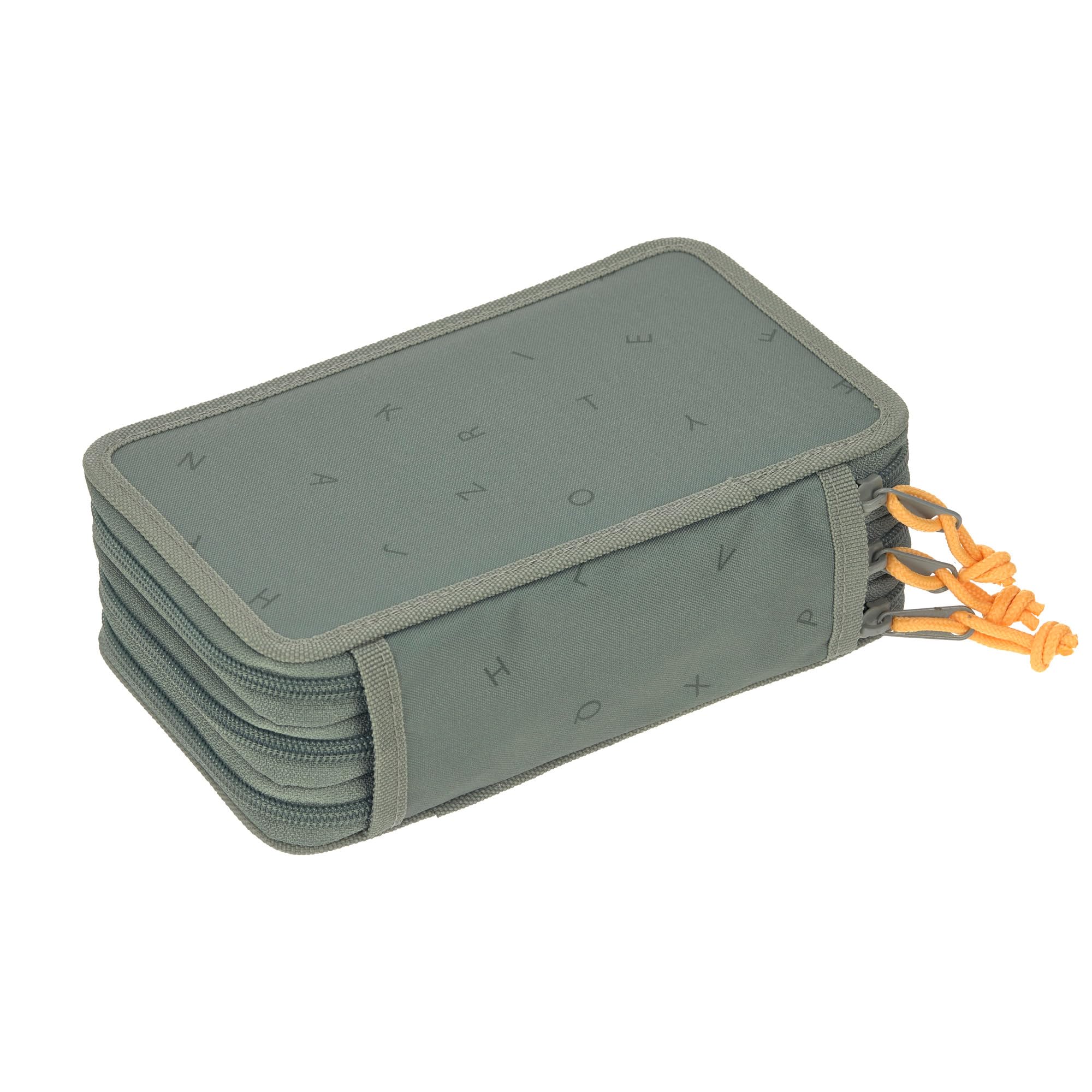 LÄSSIG Pencil Case Filled 20 Pieces/School Triple Pencil Case Unique, Green, TU EU - Image 2