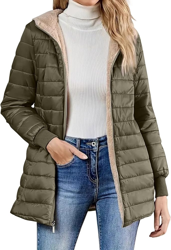 Damen Winterjacke Lang & Kuschelig - Warme Kapuzenjacke Für Kalte Tage