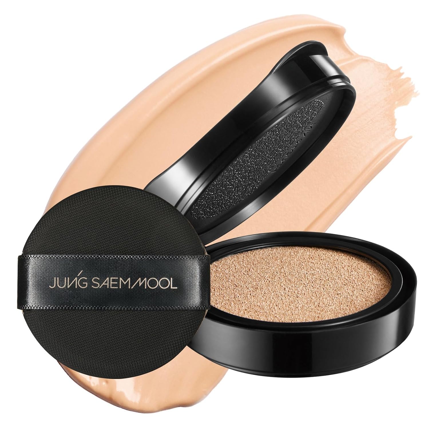 JUNG SAEM MOOL Essential Skin Nuder Cushion Refill | Natural Finish, Buildable Coverage Cushion Foundation by Korean Makeup Artist (Refill Duo Package, 0.49 Fl Oz x2, SPF 53), 23 Medium Deep