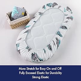 Bassinet Sheets, Bassinet Sheets for Baby Boy, Bassinet Sheet Neutral, Fit for Rectangle, Round, Oval, Hourglass Bassinet Mattress, Flexible for Different Bassinet Pad/Mattress, 2 Pack