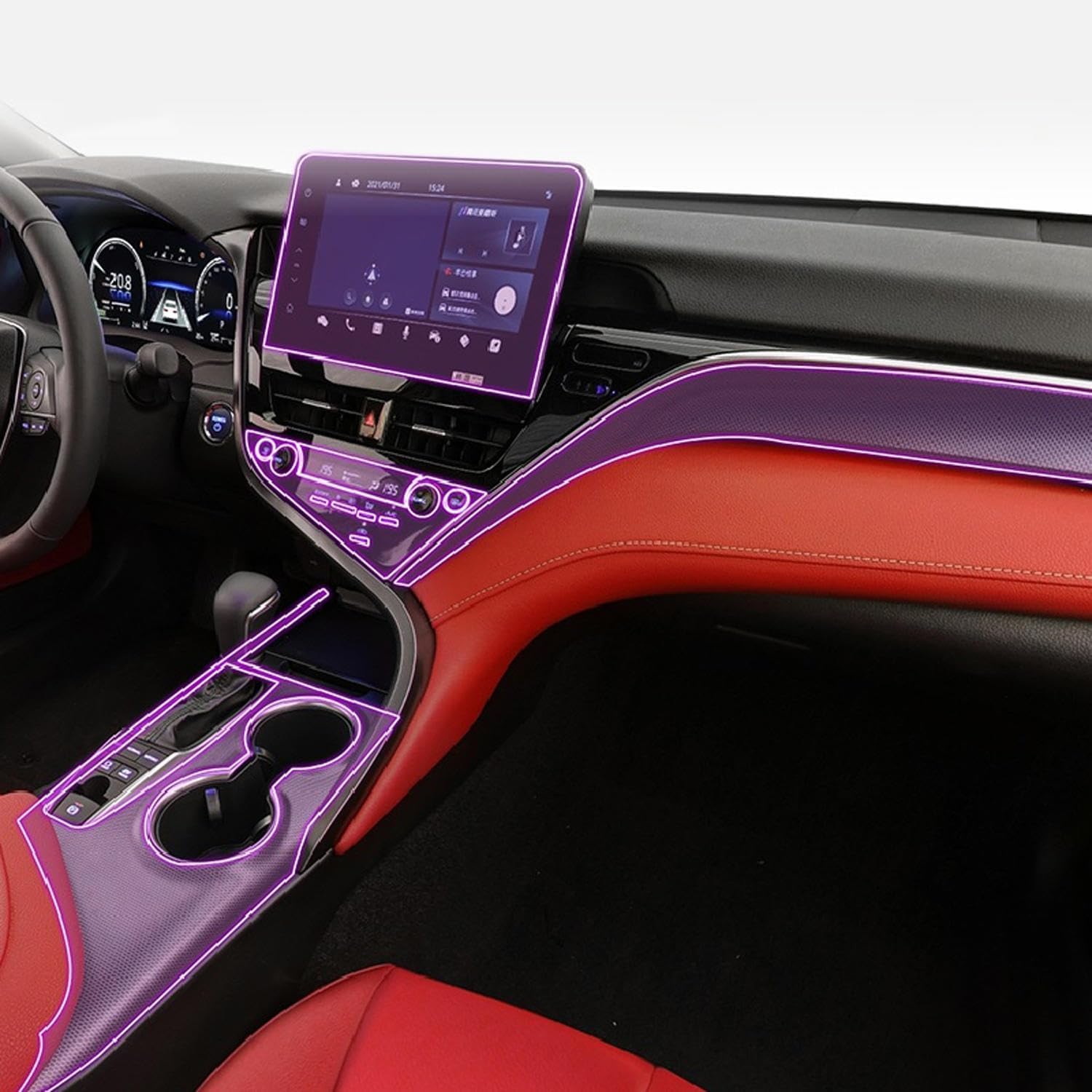 Film PPF pour Toyota Camry 2021-2023 : protection de console centrale