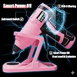 MONVICT 7.4V Cordless Hot Glue Gun with Holder Base - Digital Display & Adjustable Temp, Smart Auto-Off, Stand with Silicone Pad, 2.6A Rechargeable Battery, 10 Glue Sticks, Fast Heating for DIY Crafts | Digital Display,Adjustable Temp,Smart Auto-Off,